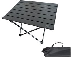 Recalma Campingtafel Inklapbaar - Campingtafel Lichtgewicht Zwart - Picknicktafel Kinderen Aluminium Tafelblad - Camping Tafel incl. Opbergtas - 55x41x40 cm