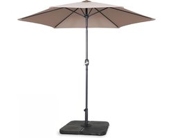 Rechte Parasol - Balkon Parasol - Terras Beschermen - Kantelbaar Ontwerp - 3 Meter Diameter - Taupe
