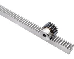 Rechte Tandheugel - Stalen Rek - Mechanische Overbrenging - 45# Staal Materiaal - 1.5 Meter - Zilver