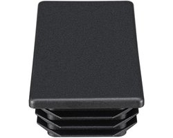 rechthoek insteekdop - 60x40mm - 10 stuks - lichtgewicht geribbelde eindkap - inslagdop - kunststofdop - profieldop