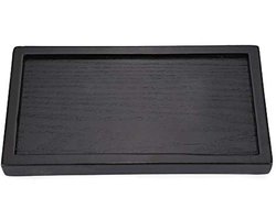 Rechthoekig multifunctioneel dienblad van massief hout - Zwart