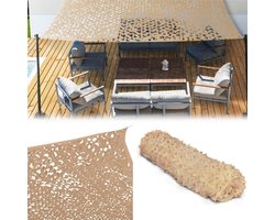 Rechthoekig schaduwdoek - Camouflagepatroon - Schaduwnet - Effen geel - Decoratief net van hoge dichtheid voor buiten - Net voor hellingvergroening / Camouflagenet / Schaduwnet - 4x6 m