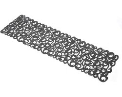 Rechthoekig Vilt Tafelkleed voor Salontafel - Kleine Runner en Placemats Set in Donkergrijs