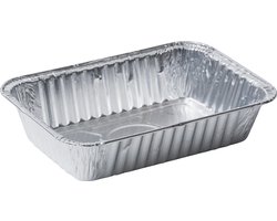 Rechthoekige Aluminium Bak - 203x138x45 mm - 100 stuk - Wegwerp