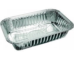 Rechthoekige Aluminium Bakje 850cc - 100 stuks - 20x14x5 cm