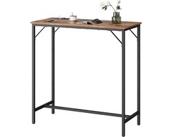 Rechthoekige bartafel met stopcontact, hoge eettafel, vintage stijl, bruin, Nieuwe Toegevoegd Zoekwoorden : smal, driehoekig, retro.