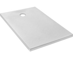 Rechthoekige Douchebak 140x80 cm Met Steen Textuur - Extra Plat en Antislip