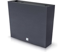 Rechthoekige kunststof bloembak met inzetbak voor tuin en terras