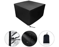 Rechthoekige Meubelhoezen 120x120x74 cm - Waterdichte, UV-bestendige Beschermhoes voor Tuinmeubelen met Opbergtas -Zwart