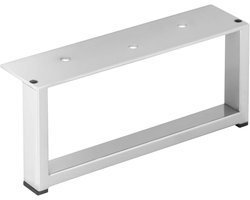 Rechthoekige meubelpoten - Kastvoet bankpoot - Meubels verhogen - Met vloerbeschermer - 87x200mm - Chroom glans