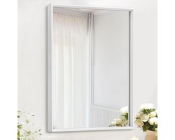 Rechthoekige Muurspiegel met Metalen Frame - Duurzame Wanddecoratie voor Badkamer en Slaapkamer