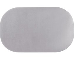 Rechthoekige placemat Nina grijs - PVC - 44 x 28 cm - Onderleggers