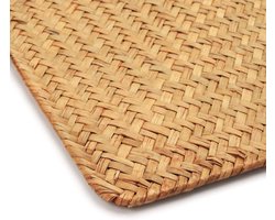 Rechthoekige placemats van natuurlijk zeegras - Set van 6 stuks - 43 x 30 cm - Rotan geweven - Voor de eettafel
