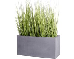 rechthoekige plantenbak | Virginia S | Grijs | L50 x B20 x H20cm | Set van 2 Stuks
