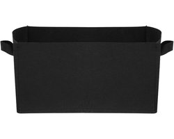 Rechthoekige plantenbak voor groenten en bloemen - niet-geweven stof - vierkante tas voor tuinieren - plantenbak voor aardbeien - bloemenkwekerij - 40 x 30 x 20 cm