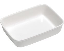 Rechthoekige porseleinen ovenschaal - 4 liter - 30 x 21 x 6 cm - Ovenschotel schalen