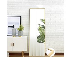 Rechthoekige Staande Passpiegel – Full Body Spiegel met Aluminium Frame – HD Veiligheidsglas – Voor Slaapkamer, Hal & Kleedkamer