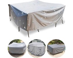 Rechthoekige Tuinmeubelhoes Polyester - Waterdicht, Stofdicht, voor Tuinbank of -tafel, 240x240x90cm, Grijs