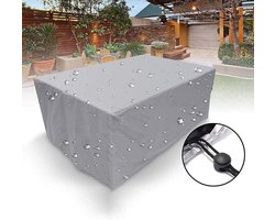 Rechthoekige Tuinmeubelhoes Polyester - Waterdicht, Stofdicht, voor Tuinbank of -tafel, 270x180x89cm, Grijs