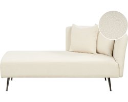 Rechtszijdige chaise longue RIOM Bouclé Gebroken wit