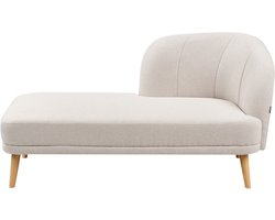 Rechtszijdige chaise longue TANLAY Stof Lichtbeige
