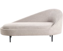 Rechtszijdige chaise longue VALREAS Stof Taupe