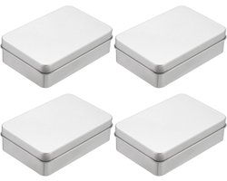 Rectangular Empty Hinged Tin Box - Metal Storage Box - Organiseren en Bewaren