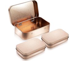 Rectangular Small Tin Boxes - Mint Tin - Metal Tin Box - Altoids Tin for Candy - Key - Earring - Coin Organizer - Rose Gold