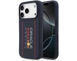 Red Bull Siliconen Hoesje Geschikt voor iPhone 17 Pro Max – Navy – MagSafe Compatibel – Vertical Logo Design – Schokbestendig