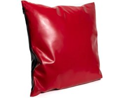 Red Classic Latex Cushion Covers with Zipper,40x40cm Latex Pillowcase 2-Pack,Natural Rubber Cushion Cover - Red