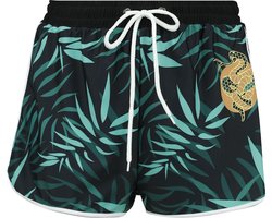 R.E.D. ROCK-ENGINEERED DESIGN Zwarte zwemshort met palmbladeren Vrouwen - S