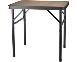 Redcliffs Campingtafel - aluminium - lichtgewicht - hout/zwart - 60 x 45 x 56 cm - verstelbaar/uitschuifbaar/opvouwbaar