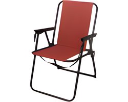 Redcliffs Klapstoel unica - terracotta - opvouwbaar - 75 x 38 cm - metaal/polyester - campingstoel / tuinstoel