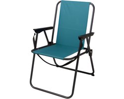 Redcliffs Klapstoel unica - turquoise - opvouwbaar - 75 x 38 cm - metaal/polyester - campingstoel / tuinstoel