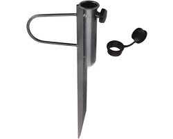Redcliffs Parasolharing - 42 x 17 cm - antraciet - metaal - parasolhouder - grondpen - geschikt voor 35 mm