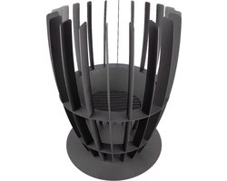 RedFire – Baylor – Zwart - Staal – Vuurkorf – Fire Pit – Stevig staal - Industrieel – Terrasverwarming – Sfeerhaard