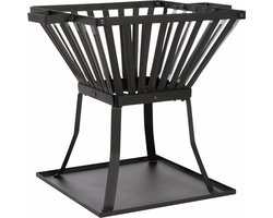 RedFire – Denver – Asplaat – Zwart - Staal – Vuurkorf – Fireplace – Stevig staal - Terrasverwarming – Sfeerhaard