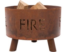RedFire – Fulla – Handmade- Bruin - Staal – Vuurschaal - Vuurkorf - 50 cm - Cortenlook – Terrasverwarming – Sfeerhaard