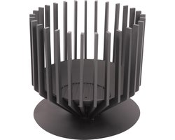 RedFire – Irving Large – Zwart - Staal – Vuurkorf – Fire Pit – Stevig staal - Industrieel – Terrasverwarming – Sfeerhaard