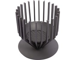 RedFire – Irving – Medium – Zwart - Staal – Vuurkorf – Fire Pit – Stevig staal – Diameter 44cm – Terrasverwarming – Sfeerhaard – Fire basket