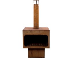 RedFire – Jersey XL– Roest/Bruin - Staal – Vuurkorf – Tuinhaard - Stevig staal – Inclusief houtrooster- Industrieel – Terrasverwarming – Sfeerhaard