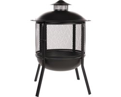 RedFire – Kansas – Zwart - Staal – Vuurschaal – Fireplace– Stevig staal – Diameter 69cm - Terrasverwarming – Sfeerhaard