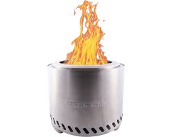 RedFire - Volcano - Large - Roestvrij staal - Vuurhaard - Incl. beschermhoes - Hout & pellet gestookt - Drievoudige verbranding
