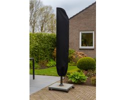 Redlabel parasolhoes voor zweefparasol - 250x55x60 cm - met Rits, Stok en Trekkoord incl. Stopper- Zwarte Parasolhoes