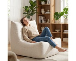 REDOM - Modulaire Fauteuil - Chenille - Ergonomische Vorm - Voor Woonkamer Of Slaapkamer - Beige