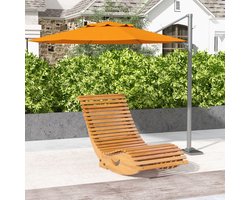 REDOM - Schommelstoel Voor Buiten - Verstelbare Schommelbasis - S-Vormig Ergonomisch Design - Hout - Teakkleur - 130 X 60 X 60 Cm