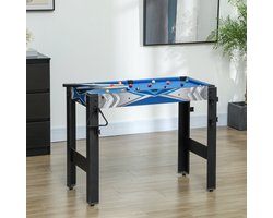 REDOM - Spieletisch - 5-in-1 met biljart, tafeltennis, hockey, basketbal en boogschieten - inclusief accessoires - MDF en kunststof - 91 x 45,5 x 76 cm