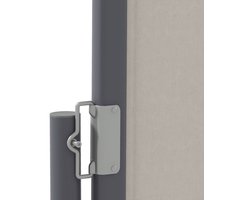 REDOM - Uitschuifbare Zijluifel - UV-Bescherming En Windscherm - Voor Tuin Of Balkon - Metaal En Polyester - Lichtgrijs - 300 x 100 cm