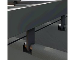 REDOM - Wandpergola - Uitschuifbaar Dak - Voor Terras - Staal En Polyester - Donkergrijs - 297 X 297 Cm