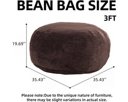 REDOM - Zitzakbank - Drukverlagende Ondersteuning - Opvouwbaar - Schuim - Bruin